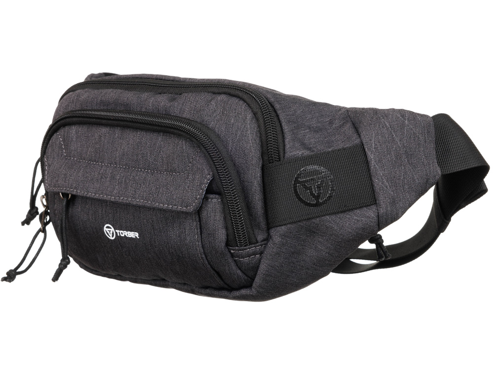 Сумка на пояс TORBER, серый, полиэстер — изображение 3