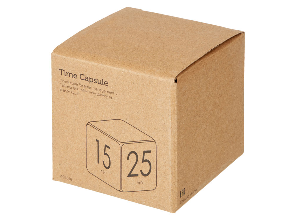 Таймер для тайм-менеджмента Time Capsule на 5-15-25-45 минут, софт-тач, белый — изображение 6