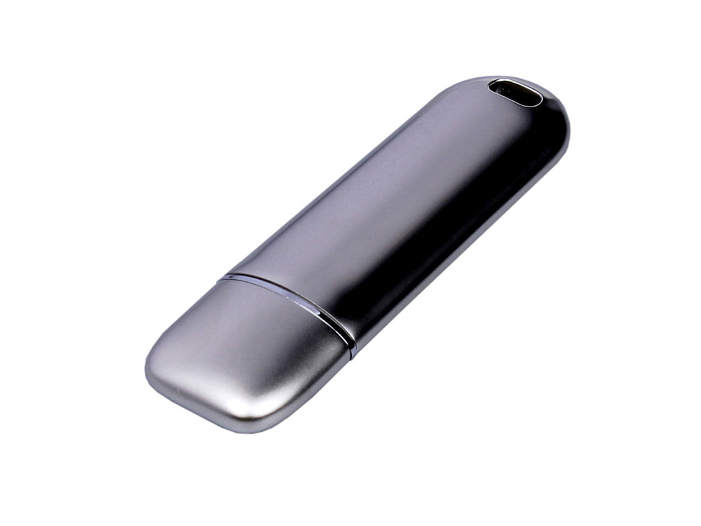 Металлическая флешка со сканером отпечатков пальцев в подарочной упаковке на 256 Гб, серебристый — изображение 3