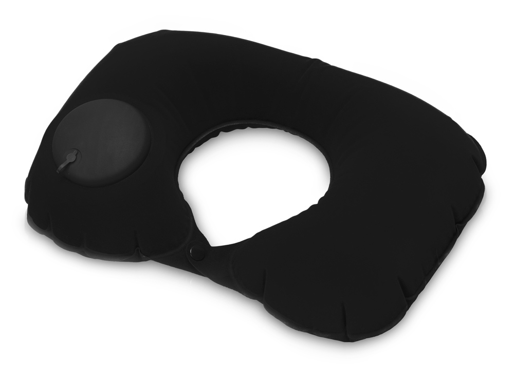 Подушка под шею с помпой Push, черный — изображение 2