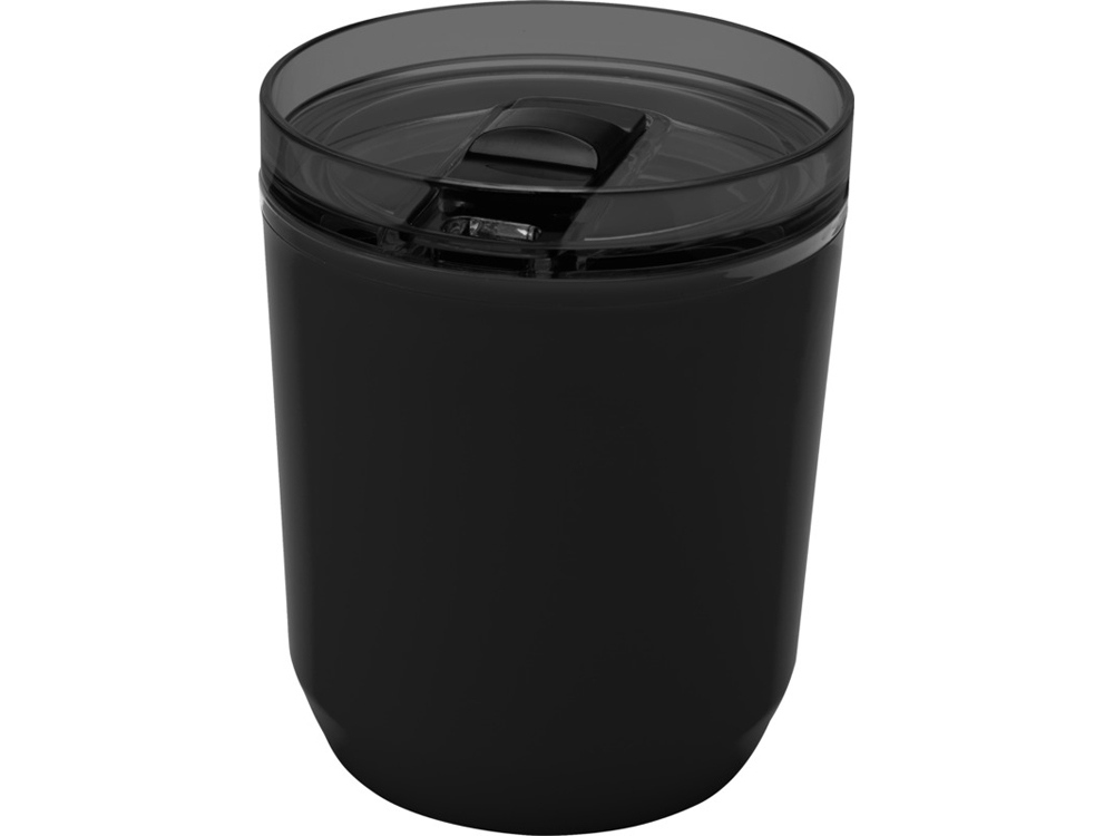 Hudson кружка из переработанного пластика с двойными стенками объемом 180 мл, сплошной черный — изображение 5