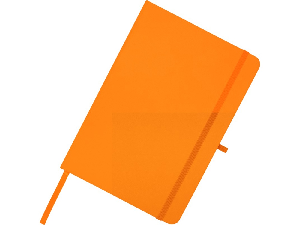 Teak блокнот А5 из переработан. материала в твердой обложке с линован. страницами - Оранжевый — изображение 5