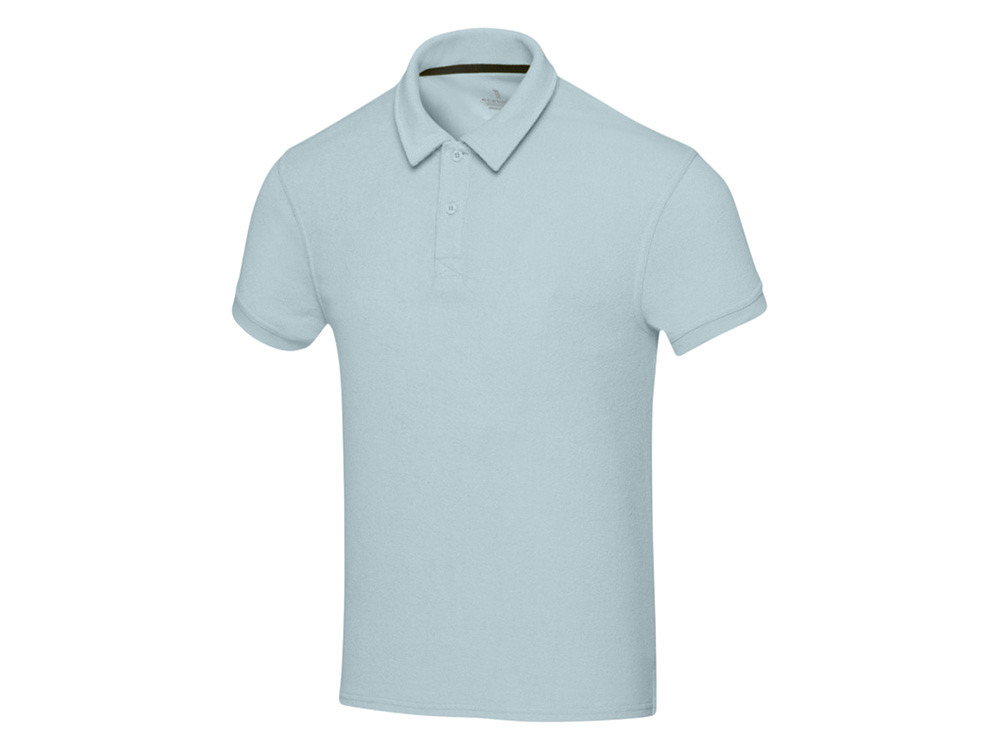 Рубашка поло унисекс Akoya из переработанного махрового материала - Cloud Blue — изображение 5