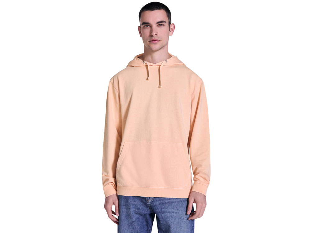 Толстовка с капюшоном KENIA унисекс, светло-абрикосовый выстиранный — изображение 6