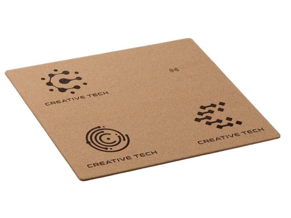 Пробковый коврик для мыши с беспроводной зарядкой Querсus (гравировка) — изображение 2