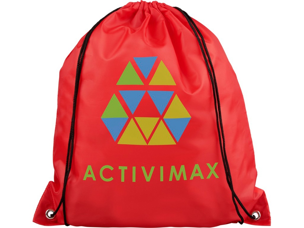 Рюкзак со шнурком Oriole из переработанного ПЭТ, красный — изображение 5