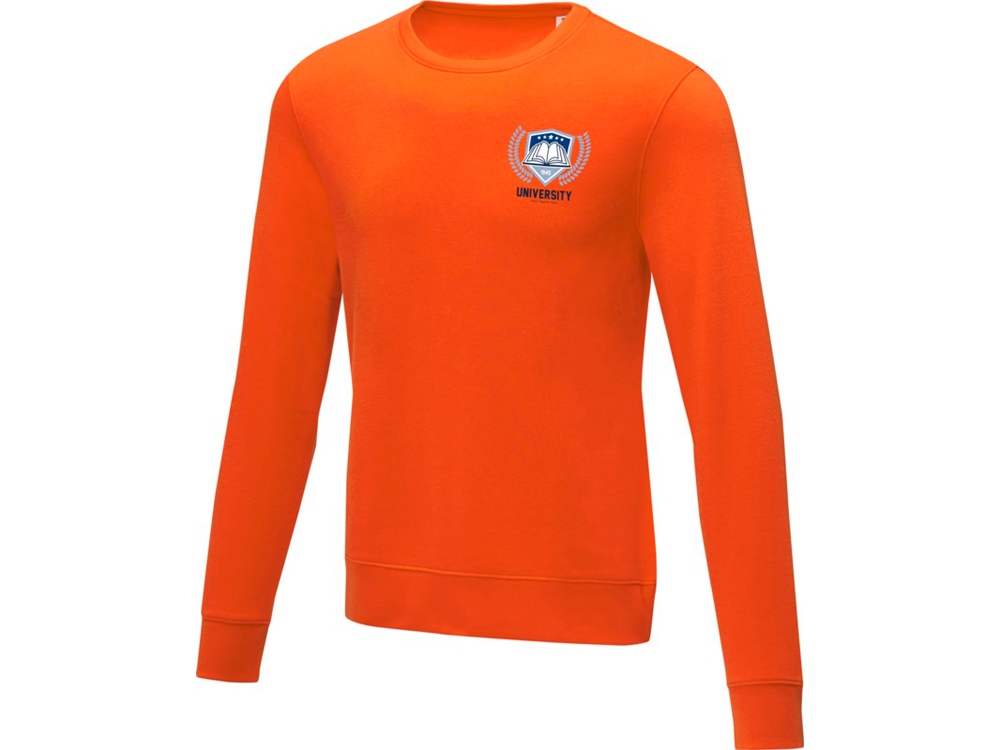 Мужской свитер Zenon с круглым вырезом, оранжевый — изображение 6