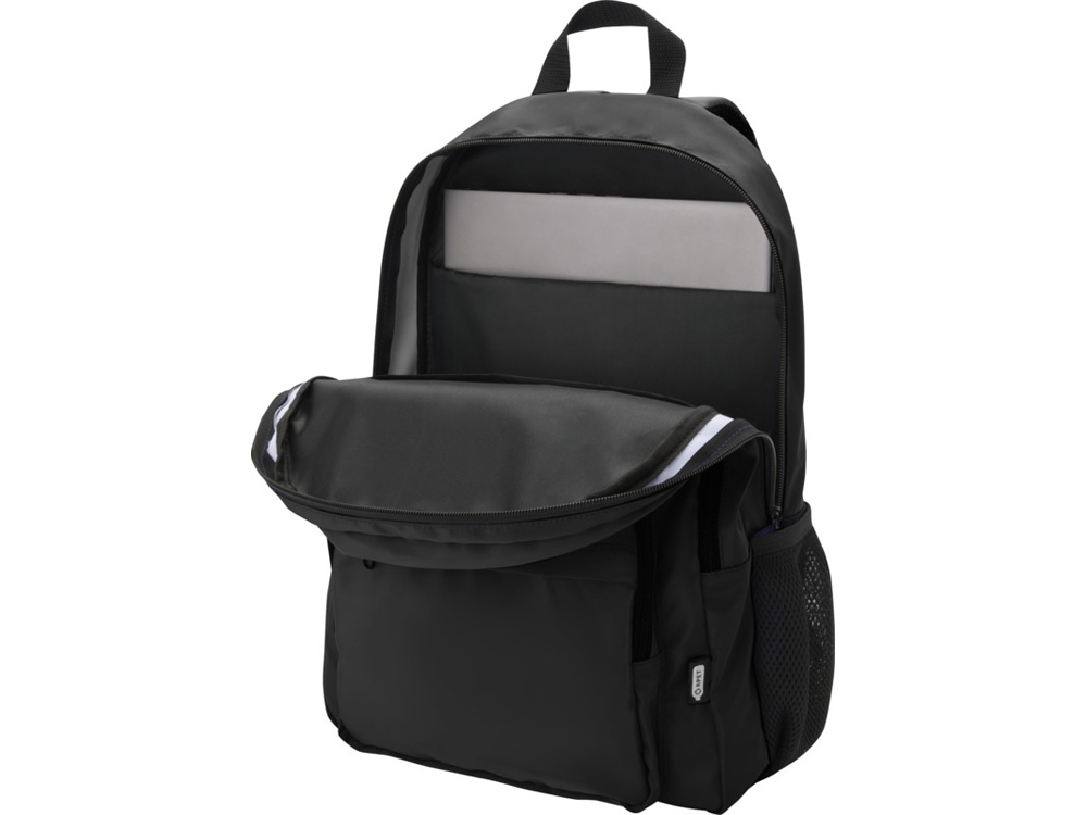 Рюкзак для ноутбука Trend Plus 15GRS из переработанного материала объемом 20 литров, сплошной черный — изображение 4