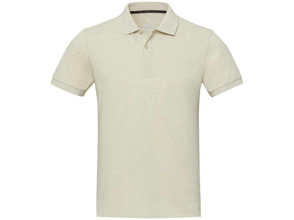 Emerald поло унисекс с коротким рукавом из переработанных материалов Aware™. - Бежевый — изображение 2