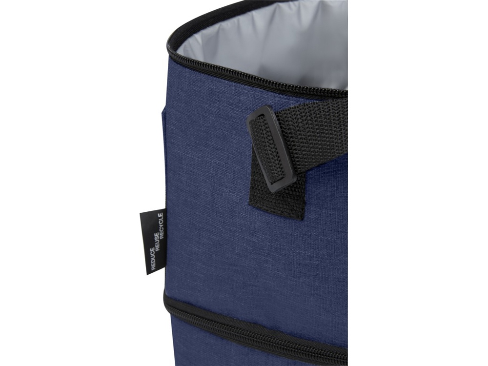 Tundra, сумка-холодильник из переработанного PET-пластика, для обеда, на 9 банок - Heather navy — изображение 6