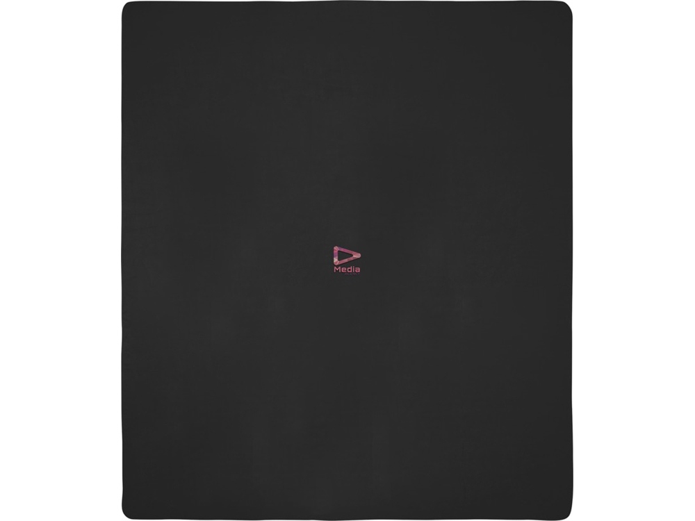 Huggy флисовое одеяло 220x250 см - сплошной черный — изображение 5