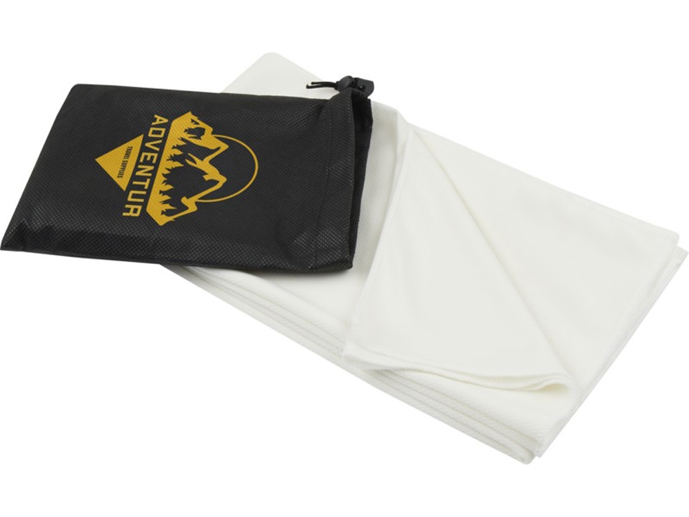 Lucas спортивное полотенце из переработанного полиэстера 70х140 см - Белый — изображение 6