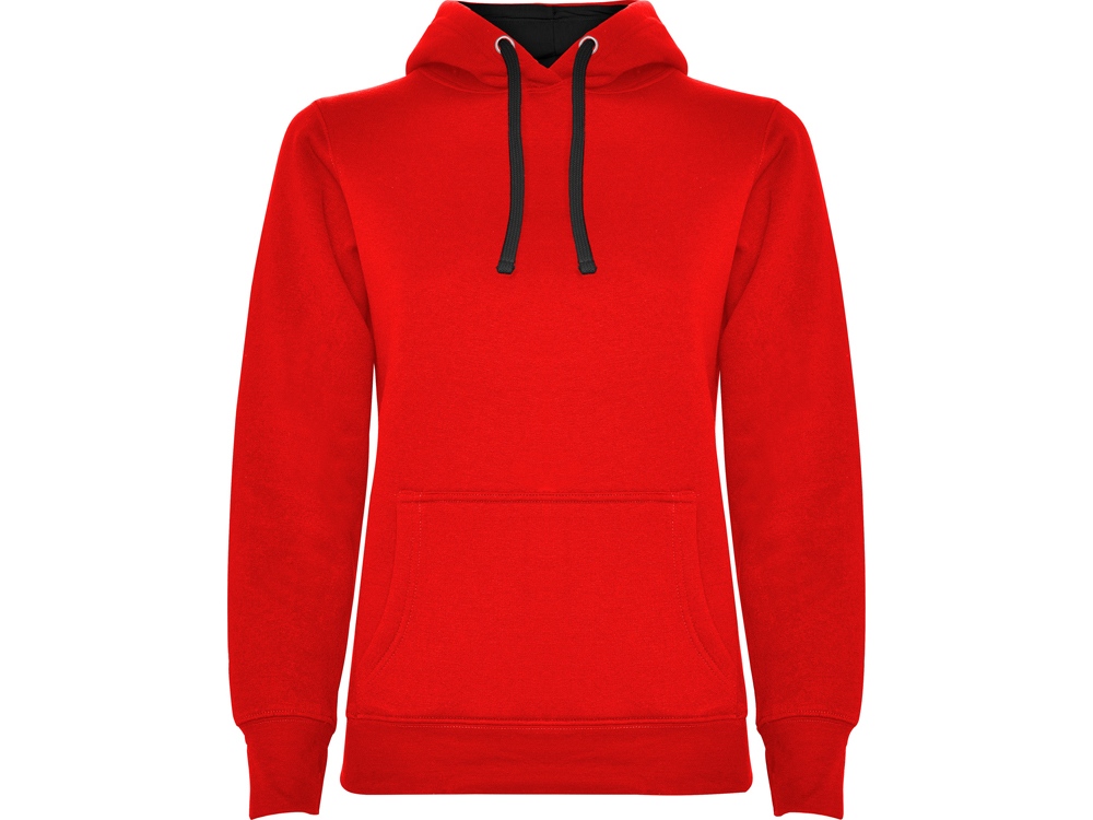 Толстовка с капюшоном Urban женская, красный/черный