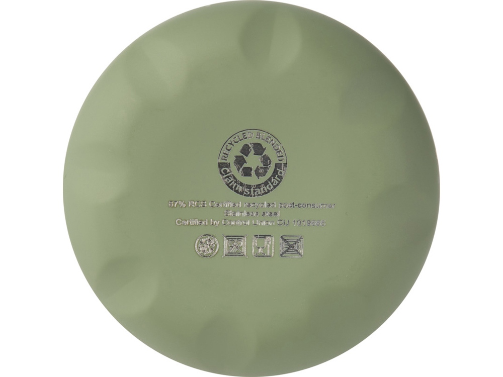 Бутылка Cove из переработанной нержавеющей стали, с вакуумной изоляцией, 500мл - Зеленый — изображение 4