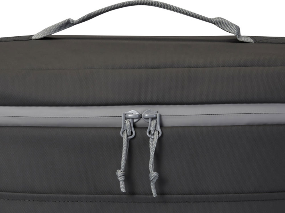 Водонепроницаемая сумка-холодильник Aqua на 20 банок, сплошной черный — изображение 6