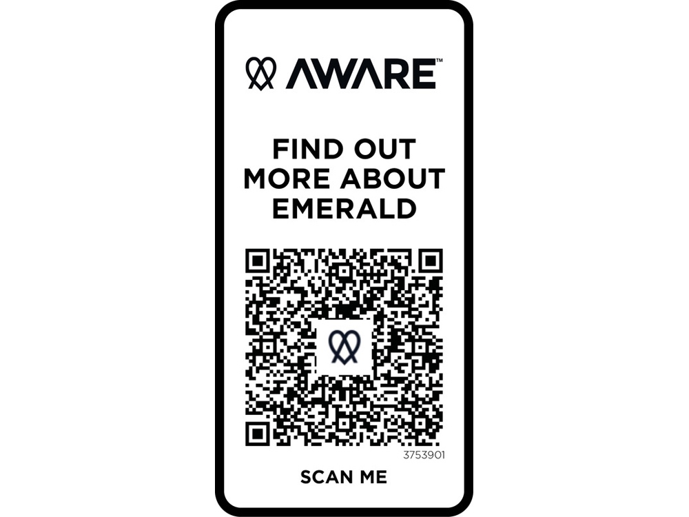 Emerald поло унисекс с коротким рукавом из переработанных материалов Aware™. - Белый — изображение 5