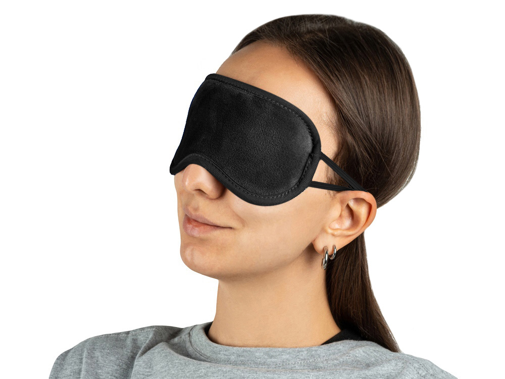 Маска для глаз Dream из полиэстер спандекс плюш, черный — изображение 4