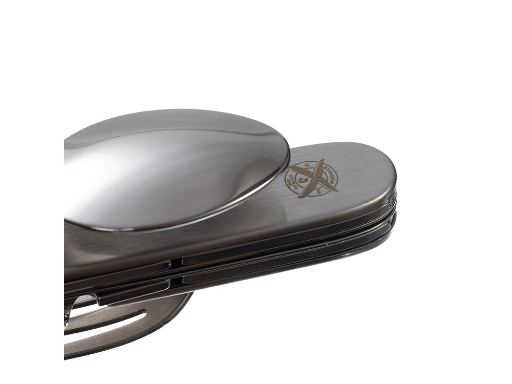 Нож перочинный Stinger, 109 мм, 8 функций, материал рукояти: нержавеющая сталь (серебристый) — изображение 4