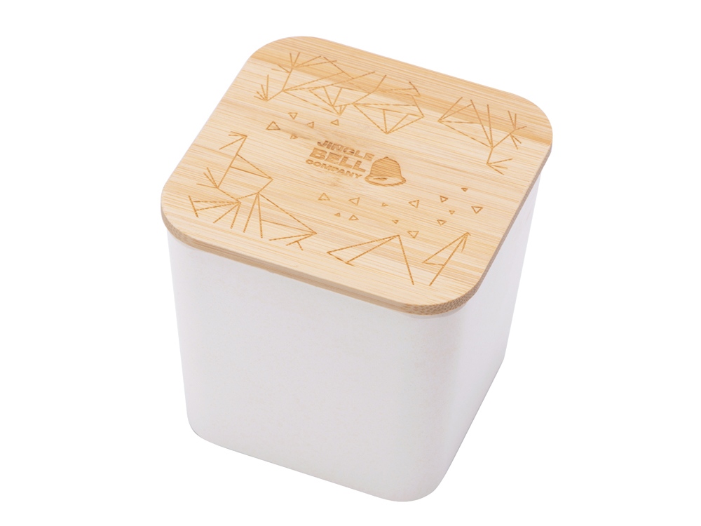 Eмкость для хранения Flake, бежевый, натуральный, с гравировкой — изображение 2