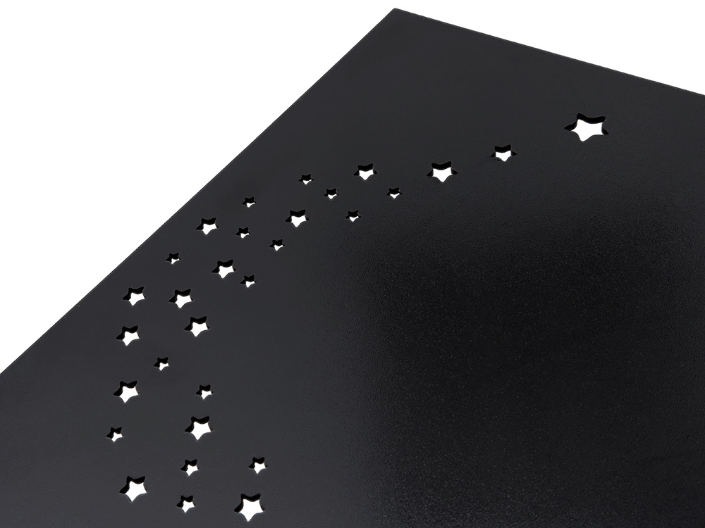 Подарочная коробка из фанеры Constellation 330х220х100 мм, фанера 6 мм, крышка на выдвижных пазах черная ЛХДФ 3 мм, бечевка — изображение 11