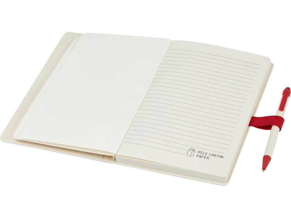 Блокнот размером A5 и шариковая ручка Dairy Dream, красный — изображение 4