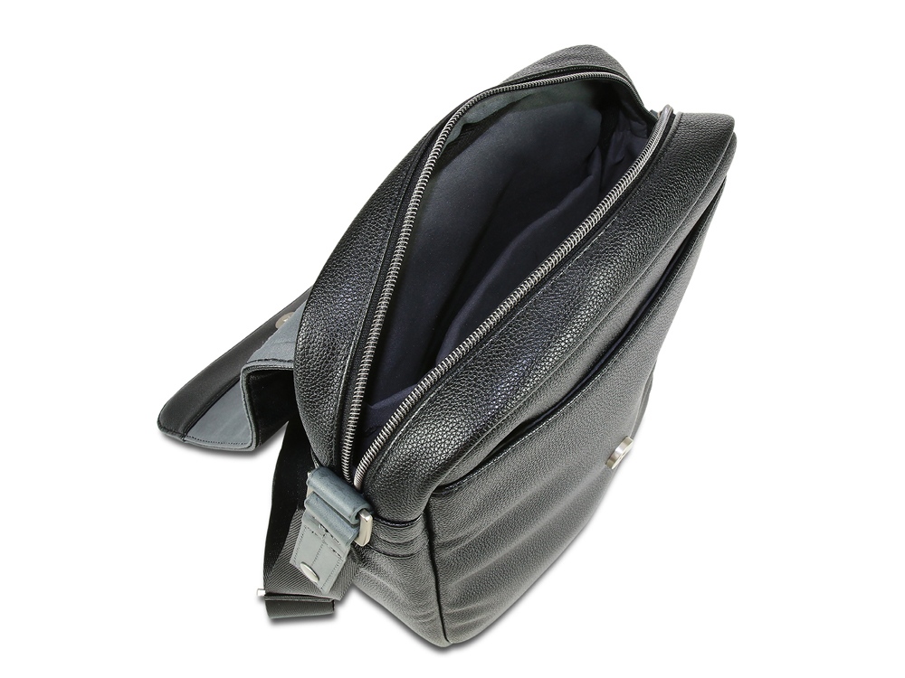 Сумка наплечная BUGATTI Moto D, чёрная, полиуретан, 25х8х30 см, 4 л — изображение 3