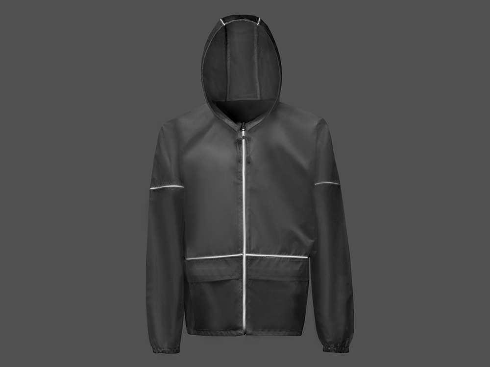 Короткий дождевик Tornado со светоотражающими элементами, белый — изображение 8