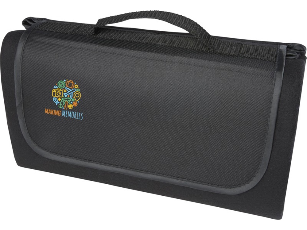 Покрывало для пикника Salvie из переработанной пластмассы пластика, черный — изображение 4