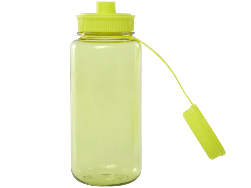 Спортивная бутылка Ryder из переработанного ПЭТ-пластика объемом 900 мл с многофункциональной крышкой, сертифицированная RCS - Лайм — изображение 4