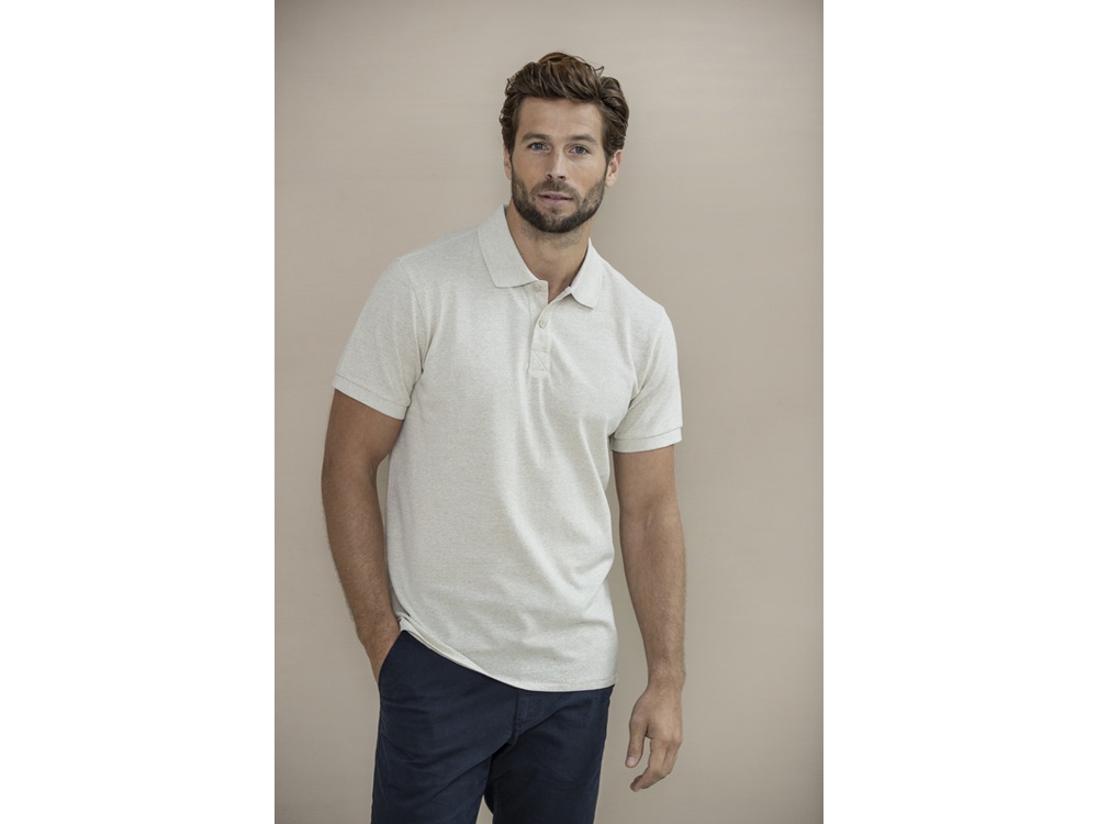 Emerald поло унисекс с коротким рукавом из переработанных материалов Aware™. - Нейви — изображение 6