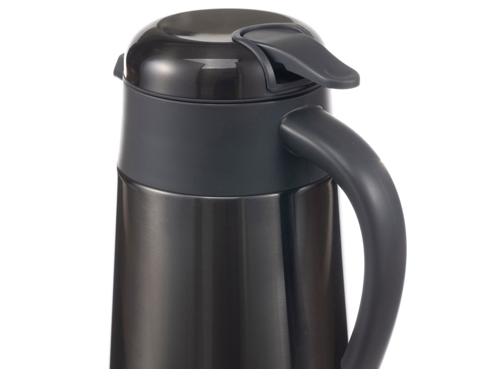 Термокофейник Stinger, 1,6 л, нержавеющая сталь, чёрный, 18 x 13,6 x 25,9 см — изображение 4