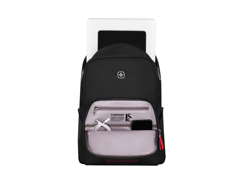 Рюкзак WENGER Motion 15.6, черный, нейлон, 31x17x42 см, 20 л — изображение 4