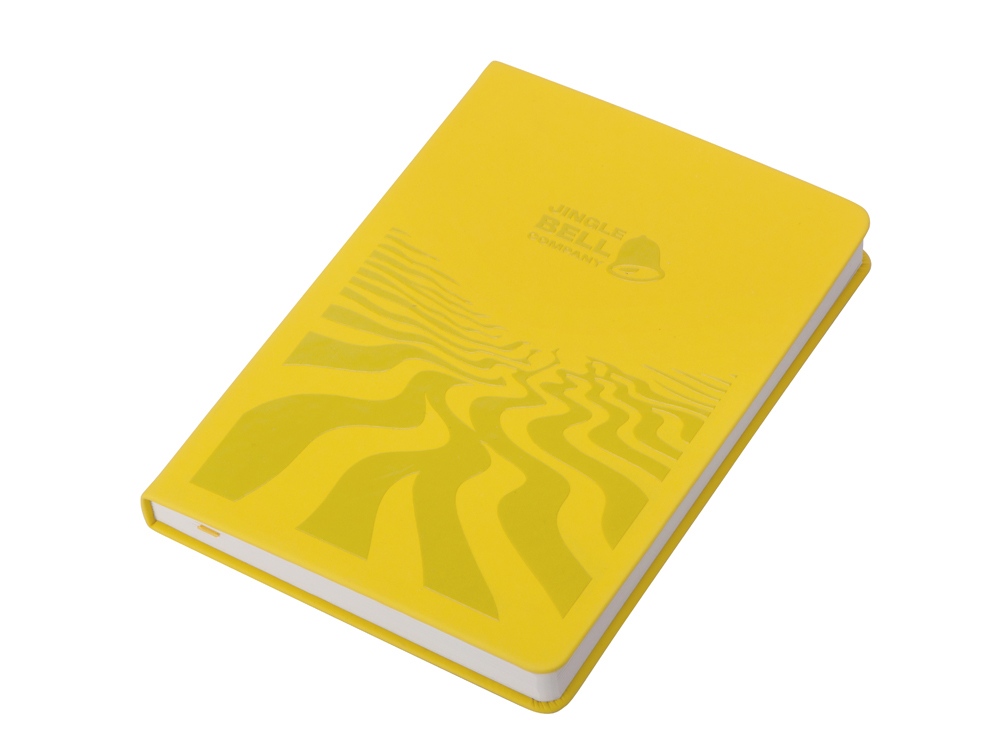 Бизнес-блокнот А5 C2 soft-touch, желтый, с УФ печатью — изображение 3