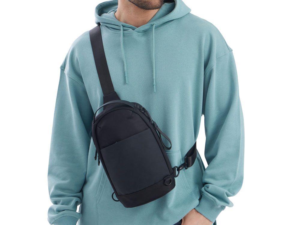 Рюкзак на одно плечо Silken, черный — изображение 10