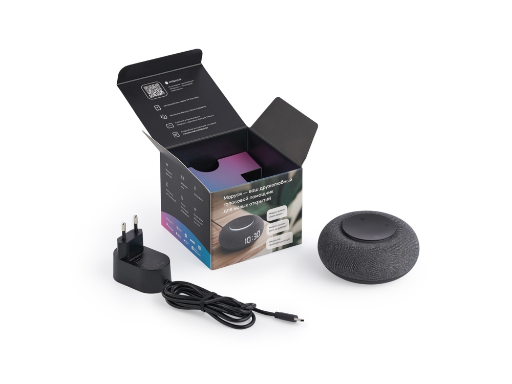Умная колонка VK Капсула Мини с голосовым помощником Марусей, темный серый — изображение 5
