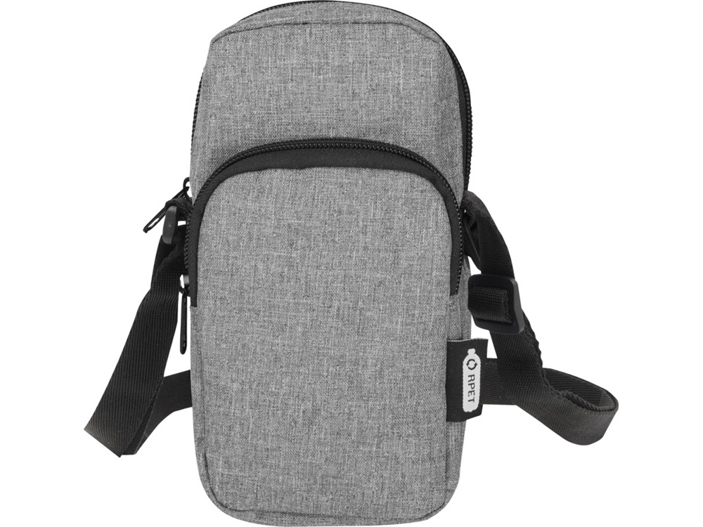 Сумка для телефона Ross из переработанного материала, серый яркий — изображение 2