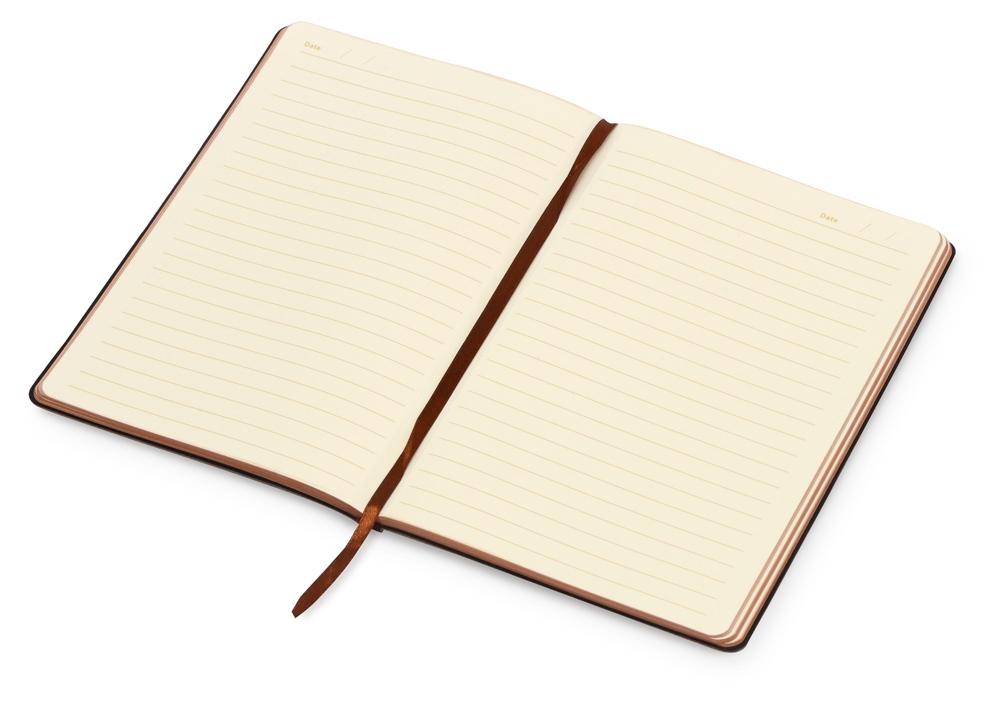 Блокнот А5 Fabrizio, 80 листов, цветной срез, коричневый — изображение 3