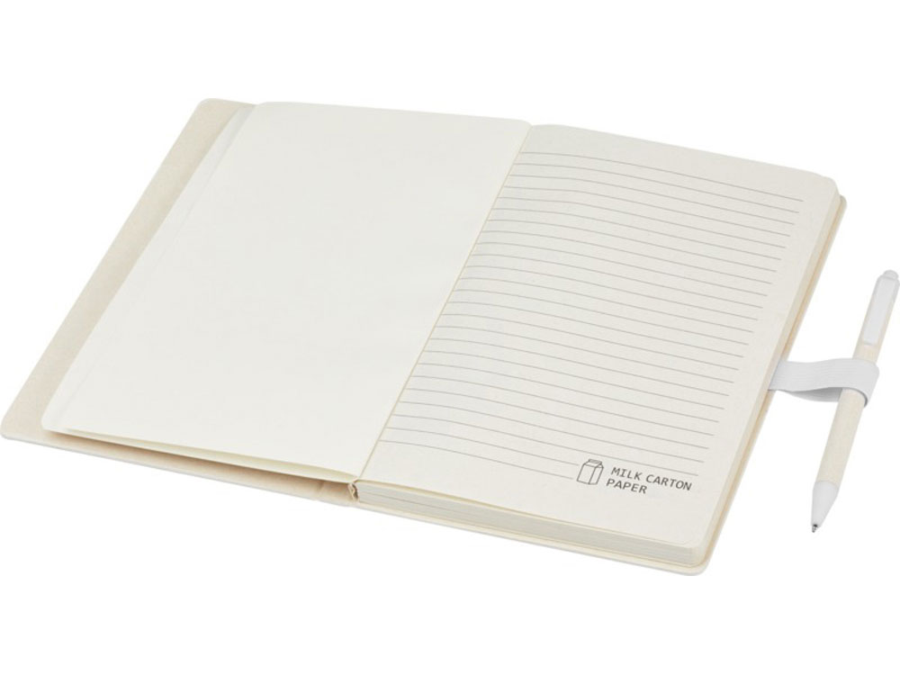 Блокнот размером A5 и шариковая ручка Dairy Dream, белый — изображение 4