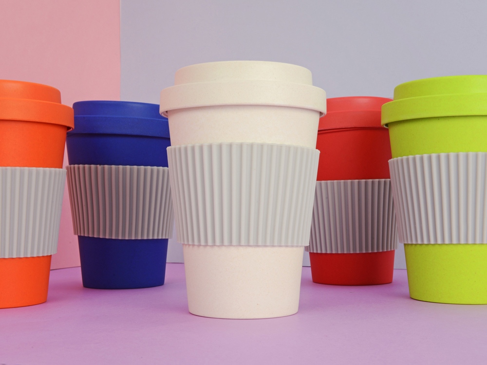 Термокружка Muffin из натуральных волокон, зеленое яблоко (Р) — изображение 3