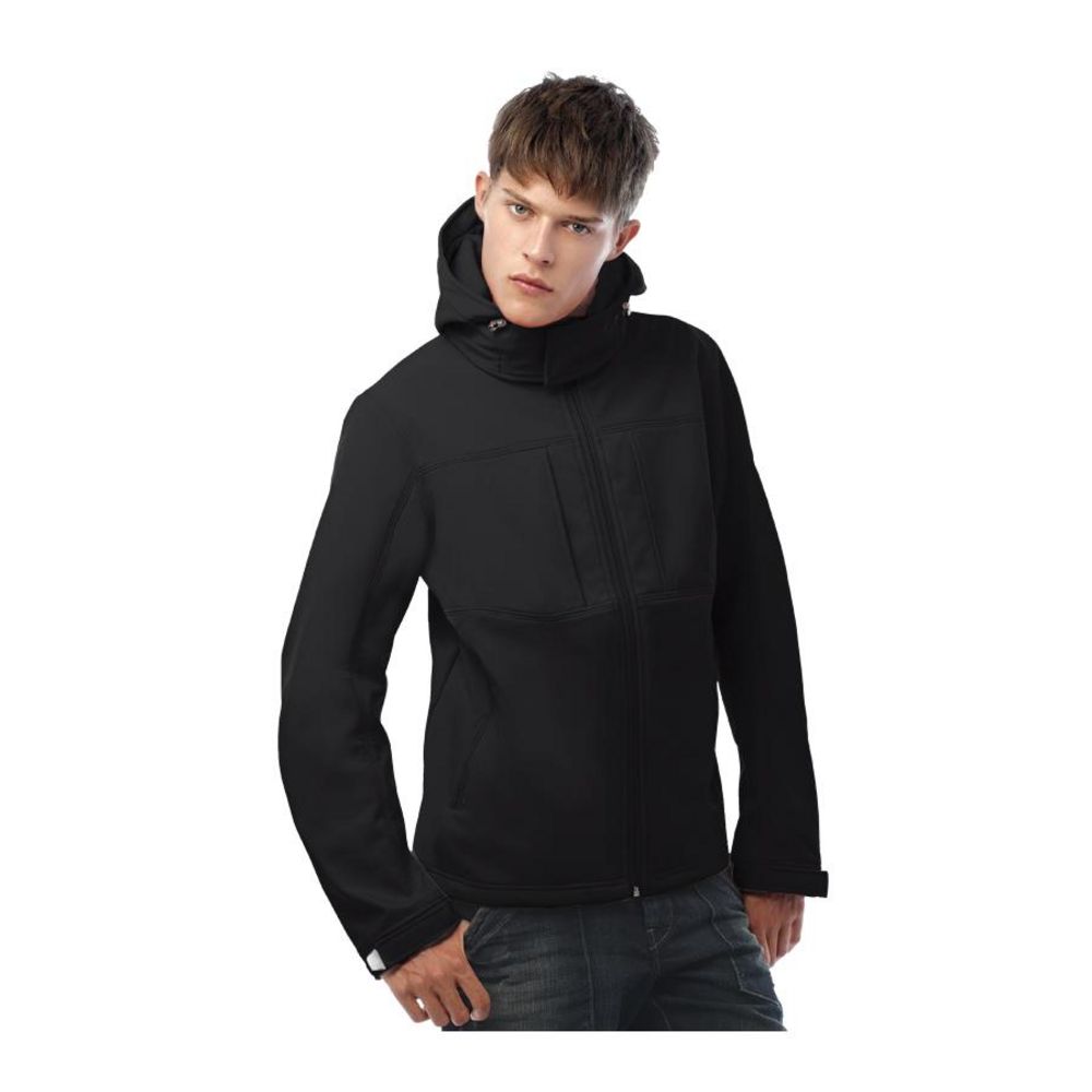 Куртка мужская Hooded Softshell черная — изображение 9