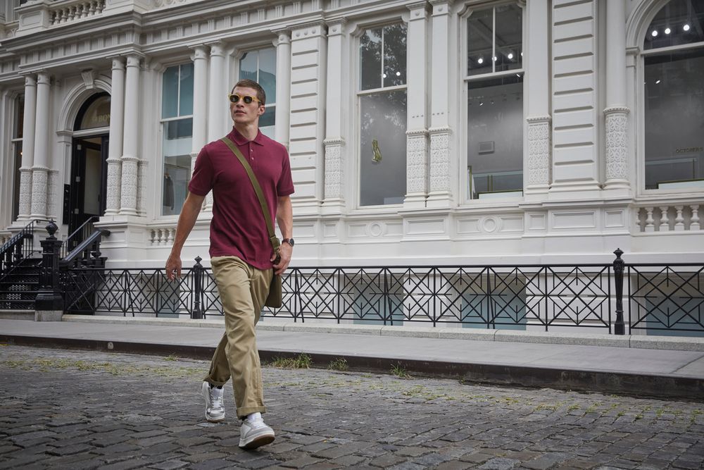 Рубашка поло Safran темно-синяя — изображение 5