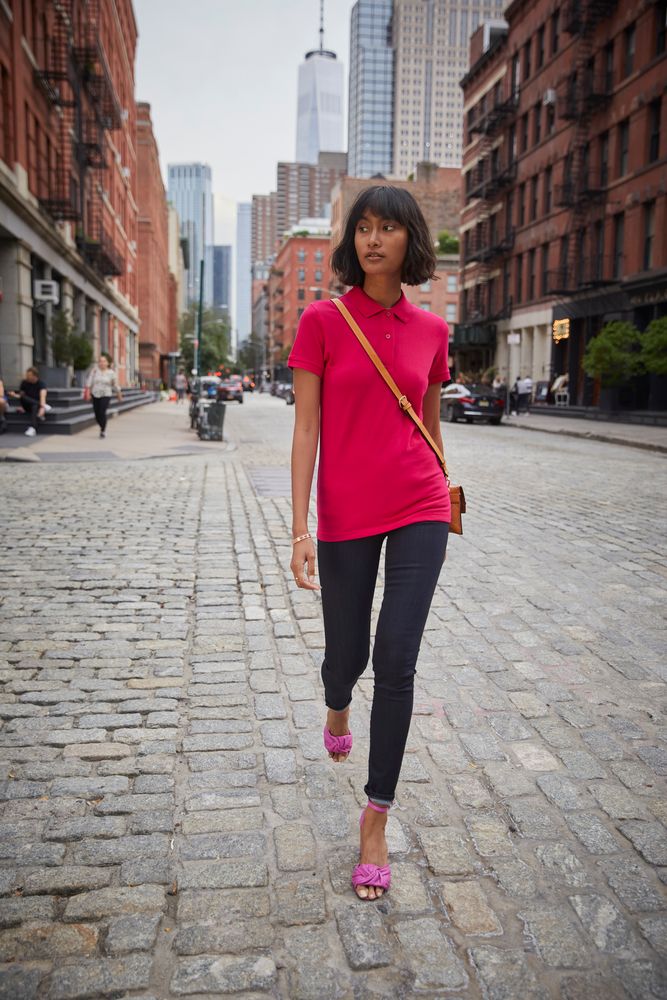 Рубашка поло женская Inspire, черная — изображение 5