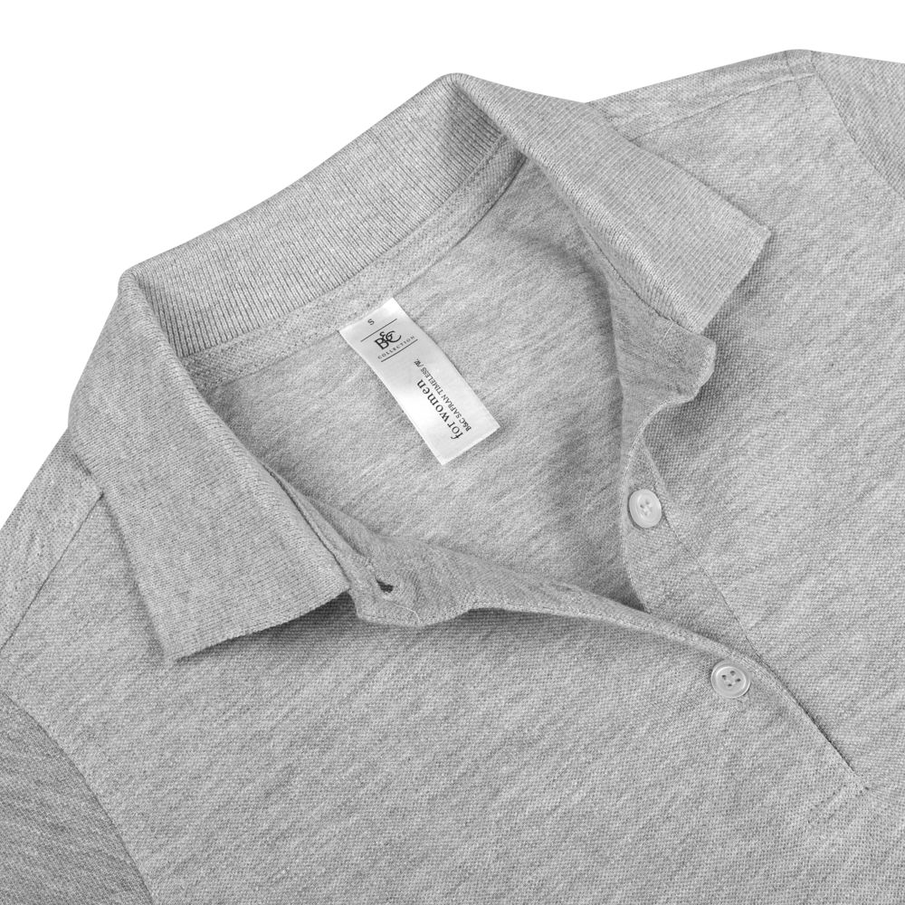 Рубашка поло женская Safran Timeless серый меланж — изображение 3