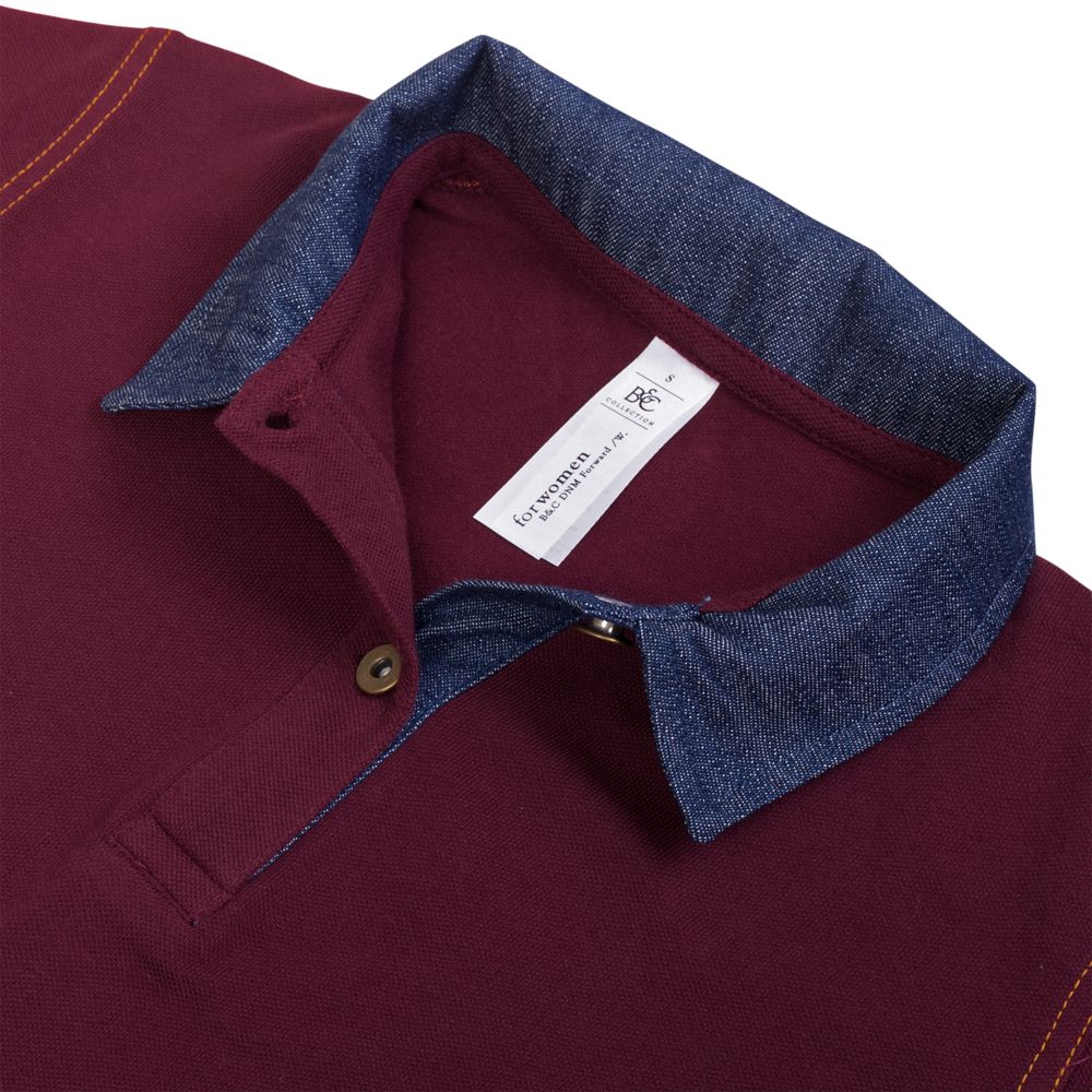 Рубашка поло женская DNM Forward бордовая — изображение 3