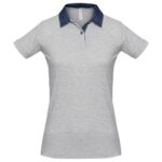 Рубашка поло женская DNM Forward серый меланж