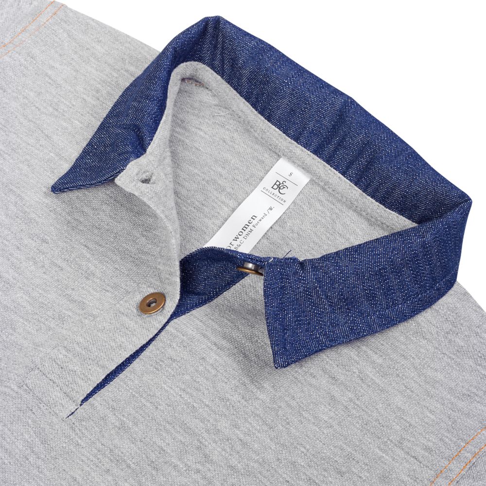 Рубашка поло женская DNM Forward серый меланж — изображение 3