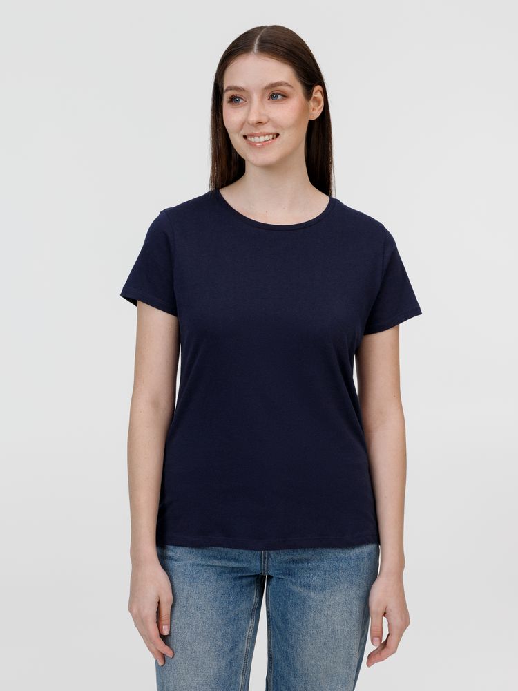 Футболка женская E150, темно-синяя — изображение 2