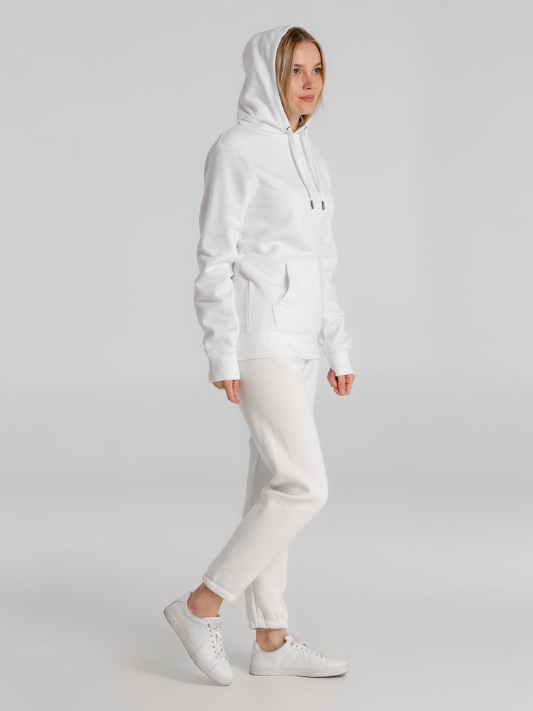 Толстовка с капюшоном унисекс King, белая — изображение 5