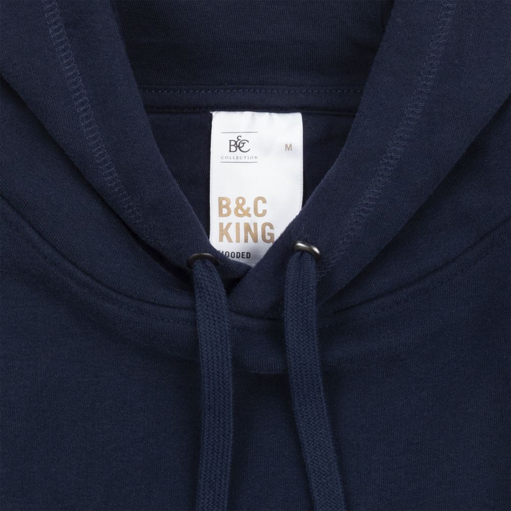 Толстовка с капюшоном унисекс King, темно-синяя — изображение 3