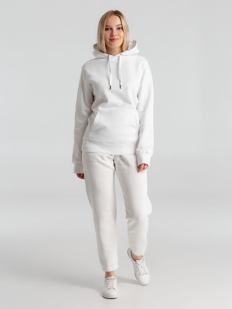 Толстовка с капюшоном унисекс King, белая — изображение 4